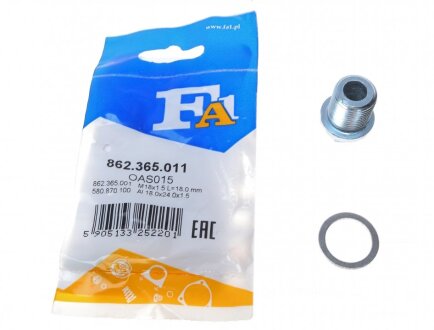 Пробка піддону автомобіля VOLVO PKW Fischer Automotive One (FA1) 862.365.011