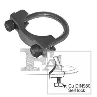 Хомут-затискач металевий Fischer Automotive One (FA1) 921-947