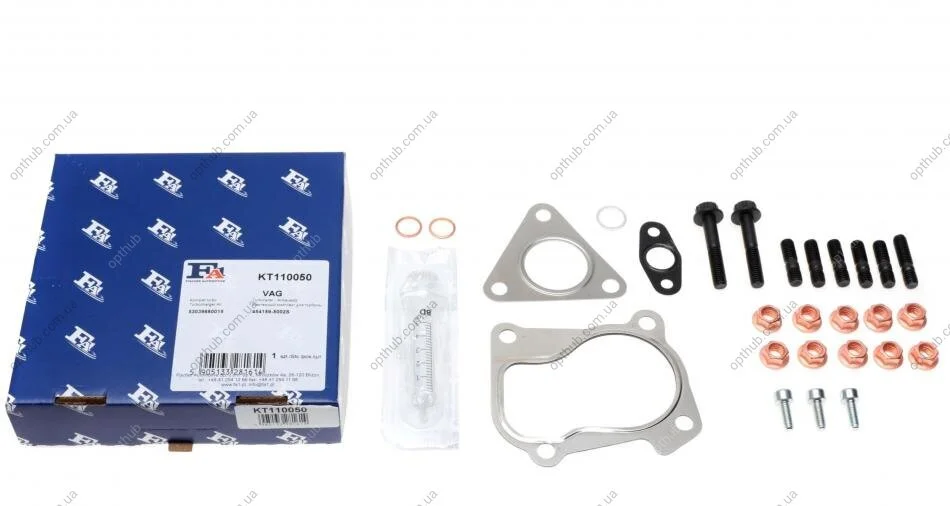 Комплект прокладок з різних матеріалів TURBO SET SKODA OCTAVIA 1.9 TDI 66 KW 09/1996 - 03/2010 -ua Fischer Automotive One (FA1) KT110050 (фото 1)