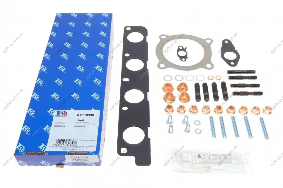 Комплект прокладок з різних матеріалів TURBO SET AUDI A4 2.0 TFSI 147 KW 11/2004 - 06/2008 -ua Fischer Automotive One (FA1) KT110330 (фото 1)