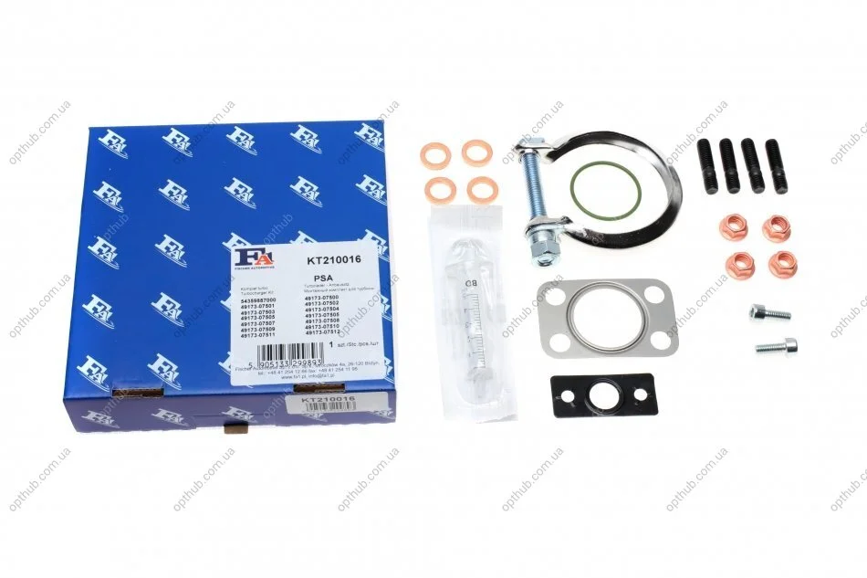 Комплект прокладок турбіни Citroen Berlingo/Peugeot Partner 1.6HDI 08- FA1 UA63 Fischer Automotive One (FA1) KT210016 (фото 1)