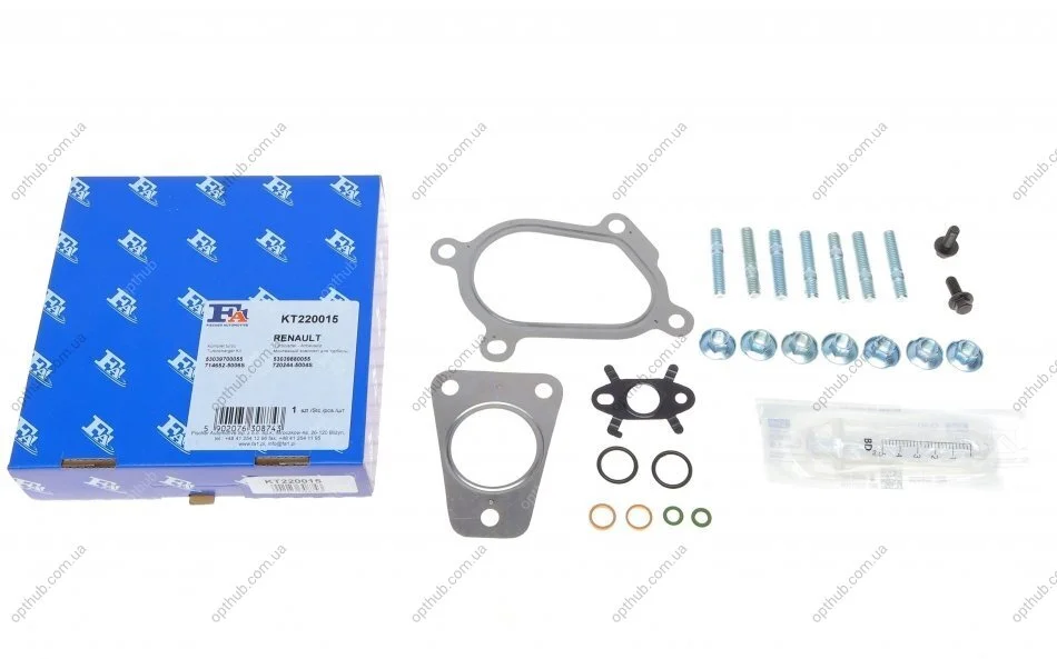 Комплект прокладок з різних матеріалів TURBO SET RENAULT MASTER II 2.2 DCI 90 66 KW 09/2000 - -ua Fischer Automotive One (FA1) KT220015 (фото 1)
