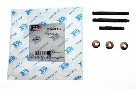 Комплект прокладок турбіни Renault Megane III/Scenic III 1.9 dCi 08- FA1 (opt-om) Fischer Automotive One (FA1) KT228-512