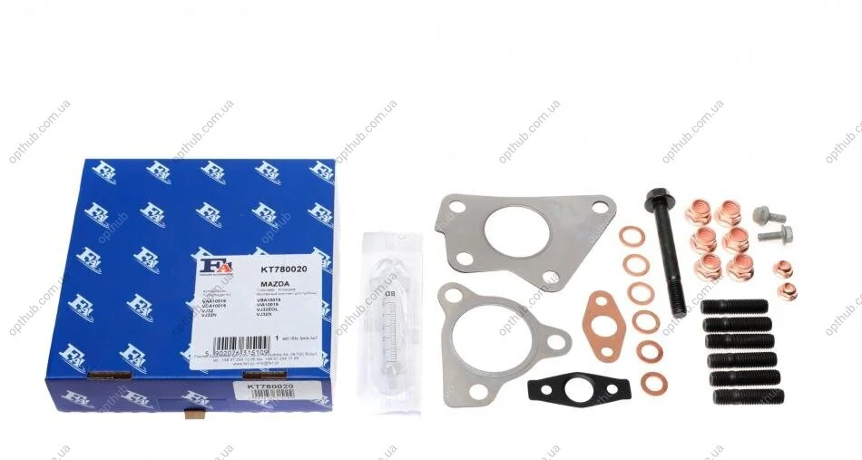 Комплект прокладок з різних матеріалів TURBO SET MAZDA 6 2.0 DI 100 KW 06/2002 - 08/2007 Fischer Automotive One (FA1) KT780020 (фото 1)