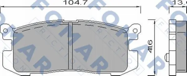 Колодки гальмівні дискові ЗАДН FORD PROBE / MAZDA 626 -ua FOMAR FO 420581 (фото 1)