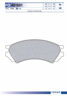 Колодки тормозные дисковые FOMAR FO 461881