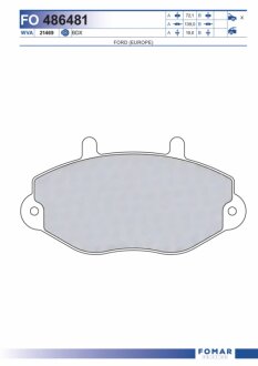 Колодки гальмівні дискові FOMAR FO 486481