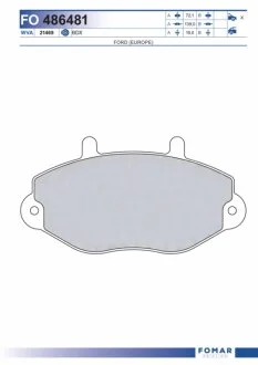 Колодки гальмівні дискові FOMAR FO 486481