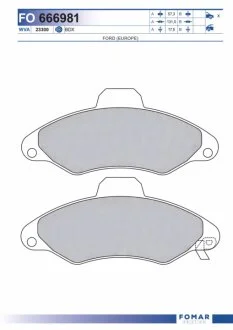 Колодки гальмівні дискові FORD ESCORT -ua FOMAR FO 666981