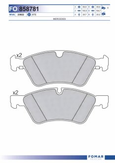 Колодки гальмівні дискові FOMAR FO 858781