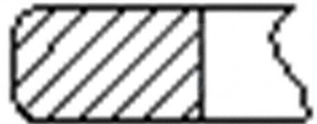 Кільця поршневі (1CYL) BMW 84.0 (2/2/2.5) M57D30/N57 -ua FRECCIA FR10-074000