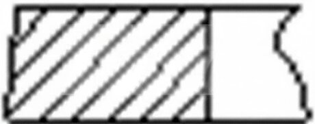 Кольца поршневые (1CYL) SMART 66.5 (1.2/1.5/2.5) M160.910 ->05.04 FRECCIA FR10-125100
