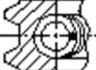 Кільця поршневі (1CYL) PSA/FORD 86.0 (2/2/2) P22DTE/ABFA/D5BA/D6BA/F3FA/FIFA/FIFA/HJBB/HJBC/N7BA/Q -ua FRECCIA FR10-216600 (фото 3)