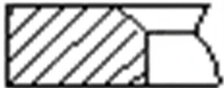 Кільця поршневі (1CYL) FORD 82.5 (1.75/2/2) 1.8 TDCI BHPA/FFBA/FFWA/HCPA/HCPB/KHBA/P7PA/P7PB/P9PA/ -ua FRECCIA FR10-217400