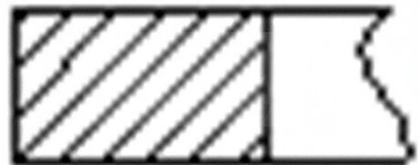 Кільця поршневі (1CYL) PSA 75.0 (1/1/2) EB2 -ua FRECCIA FR10-371600