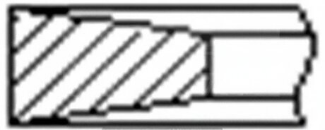 Кільця поршневі (1CYL) PSA/FORD 75.0 (3/1.95/2) 9HX(DV6ATED4)/9HY/9HZ(DV6TED4)/HHDA FRECCIA FR10-376300