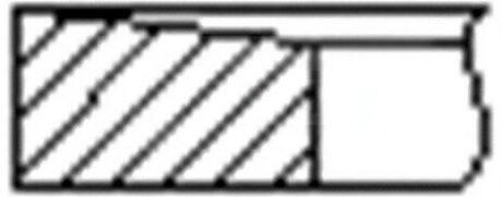 Кільця поршневі (1CYL) RENAULT/MB 80.0 (2.5/2/2) R9M/OM622.951 -ua FRECCIA FR10-382300