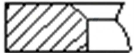 Кільця поршневі (1CYL) RENAULT 80.0 (2.5/2/3) 1.9TDI F9Q FRECCIA FR10-384300