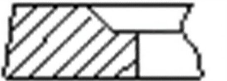 Кільця поршневі (1CYL) VW 81.0 (2.5/2/3) AXD/AXE/BAC/BNZ/CECB FRECCIA FR10-500900