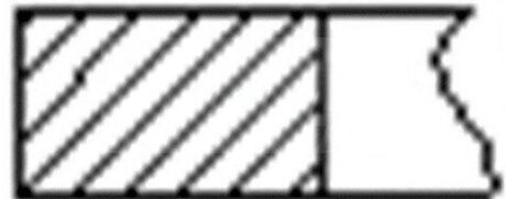 Кільця поршневі (1CYL) VAG 79.5 (1.75/2/3) 1.9D/TD 1Y/AAZ/AEF/AJA/KY FRECCIA FR10-504800