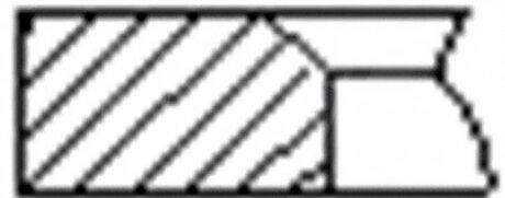 Кільця поршневі (1CYL) VAG 82.5 (1.2/1.5/2) 2.0/2.6/2.8 AEG/ABC/BBG -ua FRECCIA FR10-505200