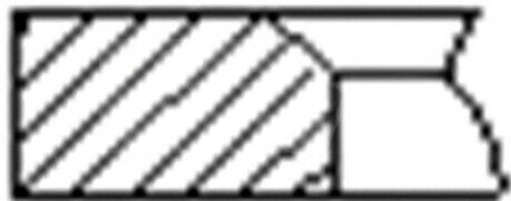 Кільця поршневі (1CYL) VAG 76.5 (1.2/1.5/2.5) ADX/AEX -ua FRECCIA FR10-507700
