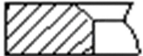 Кольца поршневые (1CYL) VAG 76.5 (1.2/1.2/2) BCA/BKR/BKY/BUD/BXW/CDDA/CGGA/CGGB/CLPA FRECCIA FR10-509600
