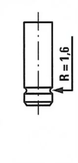 Клапан двигуна IN FIAT/LANCIA 138B3/138C2 36X8X108.5 -ua FRECCIA R3323/SCR