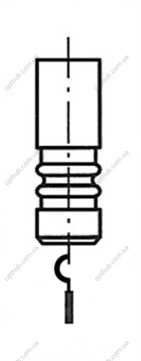 Клапан двигуна EX FORD 1.6 CVH 37X8X132 -ua FRECCIA R3616/RCR (фото 1)