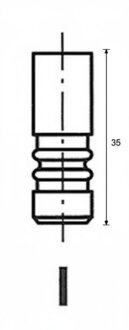 Клапан двигателя IN VW 1.6D/1.7D CR/KY 34X8X105 FRECCIA R3646/S