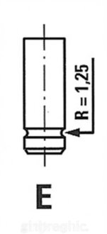 Клапан двигуна IN OPEL 1.6D/1.7D 16DA/17DR/X17DTL 36X8X123 -ua FRECCIA R3698/SCR