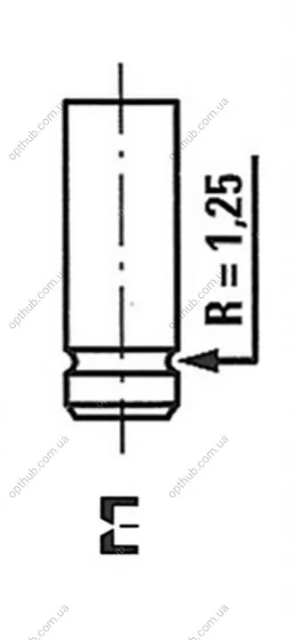 Клапан двигателя IN RENAULT 1.2/1.4 C1G/C1J/C2J/C3J 34X7X91.5 FRECCIA R3965/S (фото 1)