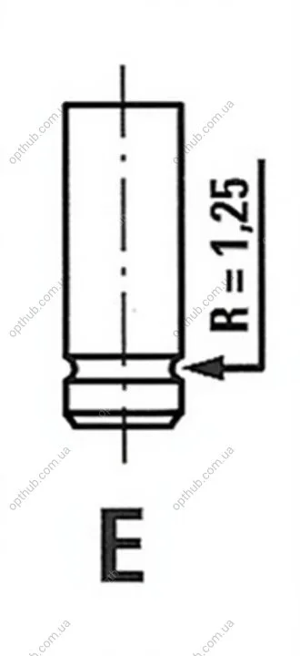 Клапан двигуна EX PSA 1.7D/1.9D XUD7/XUD9 33X8X112 86- FRECCIA R3988/RCR (фото 1)