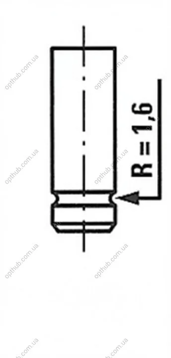 Клапан двигуна IN FIAT/IVECO 2.5TD 8140.21/8140.27/8144.61/8140.67 41X8X120.7 FRECCIA R3989/RNT (фото 1)