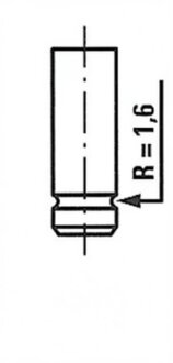 Клапан двигуна IN FIAT/IVECO 2.5TD 8140.21/8140.27/8144.61/8140.67 41X8X120.7 FRECCIA R3989/RNT