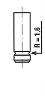 Клапан двигуна EX IVECO 8144.21/8144.61/8144.67/8144.97 34.5X8X122 -ua FRECCIA R3991/RCR