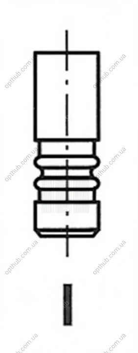 Клапан двигуна EX VAG 2.2/2.6/2.8 KU/ABK/AAH 33.1X8X91 -ua FRECCIA R4116/R (фото 1)