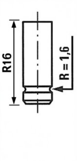 Клапан двигуна EX MB OM601/OM602/OM603 35X9X106.4 FRECCIA R4194/BMCR