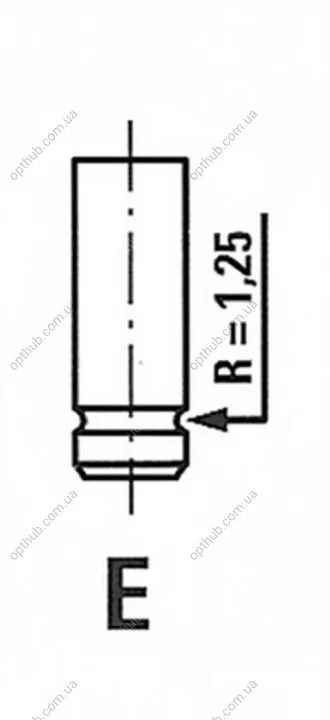 Клапан двигателя IN RENAULT/VOLVO 1.7I F2N/F3N/B18E/B18F 38.1X8X111.5 FRECCIA R4221/S (фото 1)