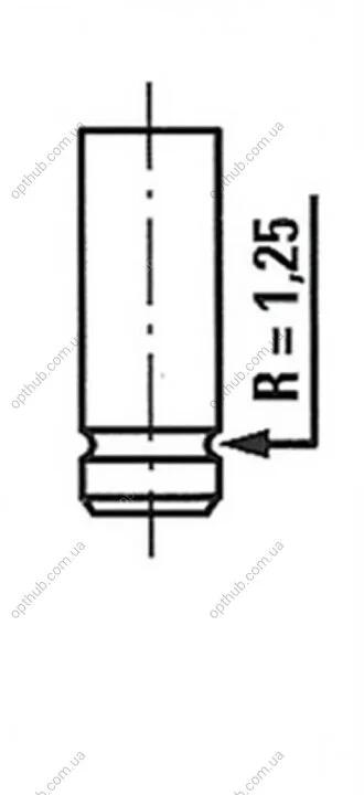 Клапан двигателя EX PSA 1.1 TU1 29.2X7X112.6 FRECCIA R4231/RCR (фото 1)