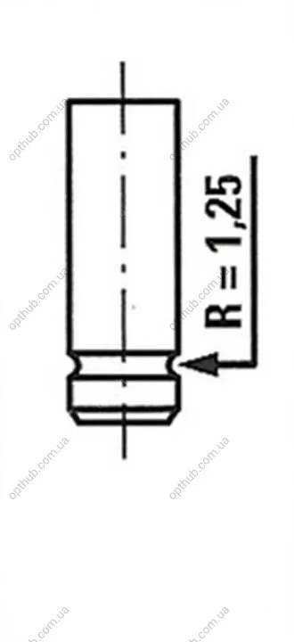 Клапан двигуна EX PSA XU5/XU7/XU9 34.5X8X108.5 FRECCIA R4293/RCR (фото 1)