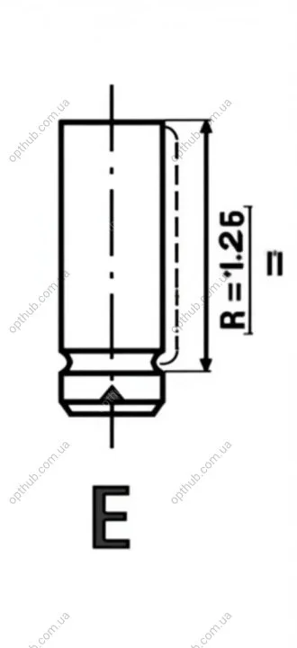 Клапан двигуна IN OPEL 1.2I/1.4I X14SZ/14NV/C14NZ 33X7X104.6 -ua FRECCIA R4464/SCR (фото 1)