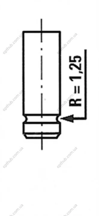 Клапан двигуна EX RENAULT 1.2/1.4 E5F/E6J/E7J/K7M/K7J 33.6X7X107.8 FRECCIA R4575/RCR (фото 1)