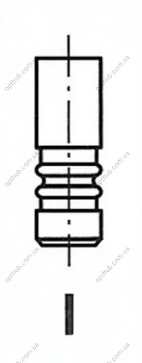 Клапан двигуна EX FORD TRANSIT 2.5D 36.3X9X12 -ua FRECCIA R4632/RCR (фото 1)