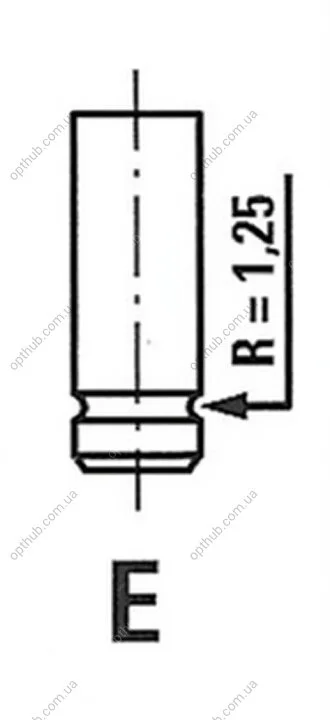 Клапан двигуна EX FORD 1.8I 16V/2.0I 16V ZETEC 28X6X96.7 92- -ua FRECCIA R4634/BMCR (фото 1)