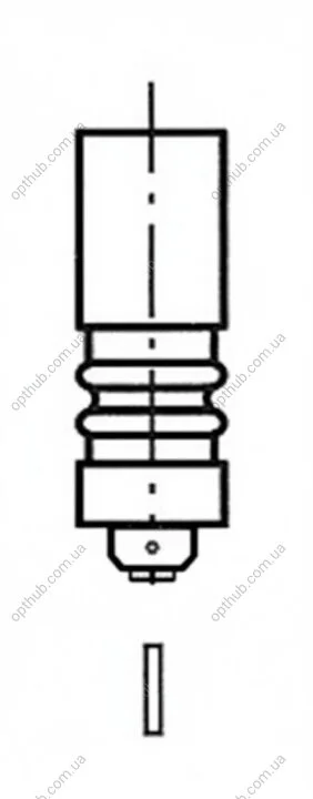 Клапан двигуна IN OPEL X14XE/X16XE/X16XEL 31X6X103.1 91- -ua FRECCIA R4726/SCR (фото 1)