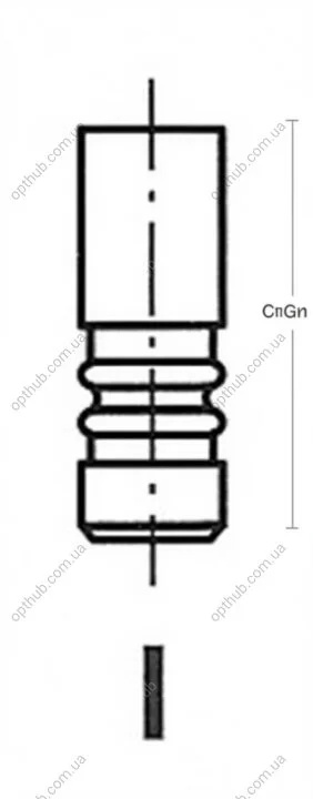 Клапан двигуна EX OPEL X14XE/X16XE/X16XEL 27.5X6X102.2 91- -ua FRECCIA R4727/RCR (фото 1)