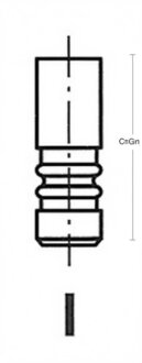 Клапан двигуна EX OPEL X14XE/X16XE/X16XEL 27.5X6X102.2 91- -ua FRECCIA R4727/RCR
