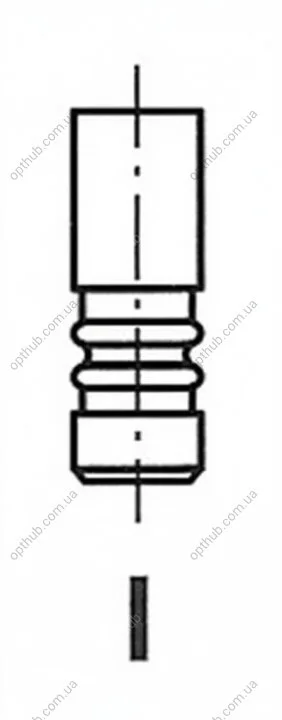 Клапан двигуна IN VAG AEE/ADY/ADP/ABC/AAH/AGG 39.5X7X91.9 94- FRECCIA R4806/S (фото 1)
