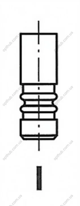 Клапан двигуна EX RENAULT/VOLVO N7Q/B4164/B6304 27X7X103.2 -ua FRECCIA R4938/RCR (фото 1)